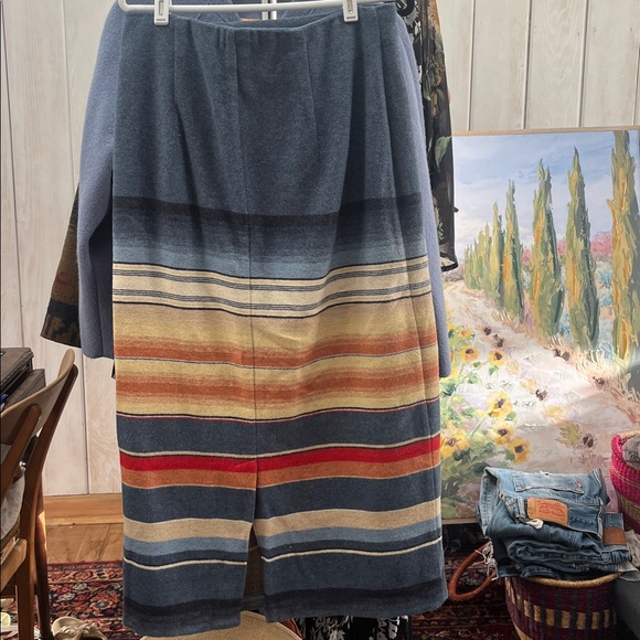 Vintage Express Wool Blend Blanket Wrap Skirt - Picture 7 of 7